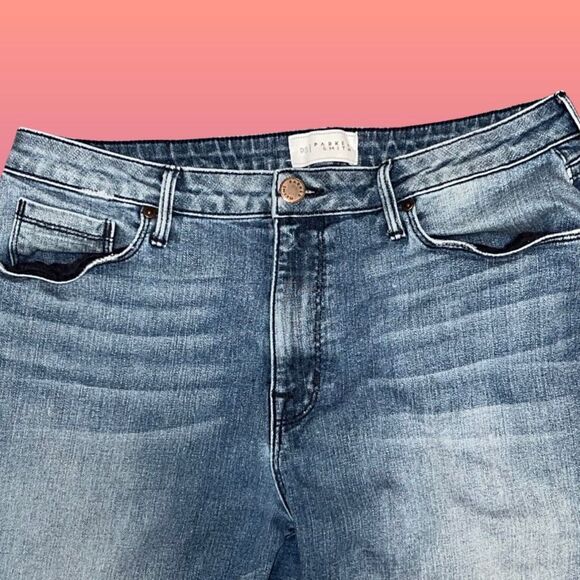 Plus Size Parker Smith Light Wash Crop Jeans Size 31x26 #105 - Picture 6 of 7